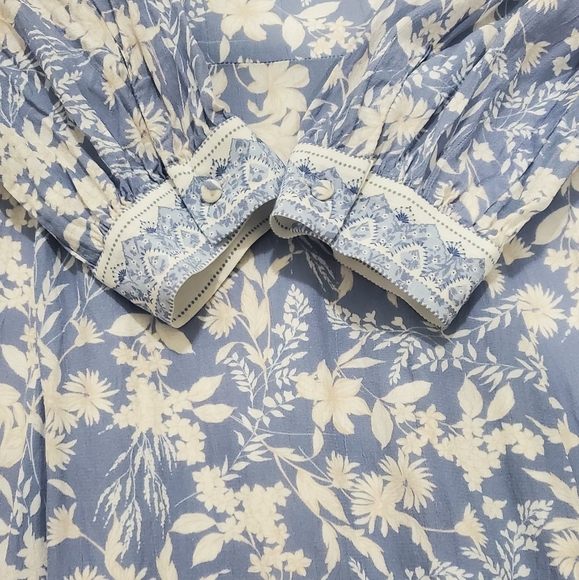 ANTONIO MELANI Born On Fifth Alizee Blue Floral Dress - Picture 8 of 14